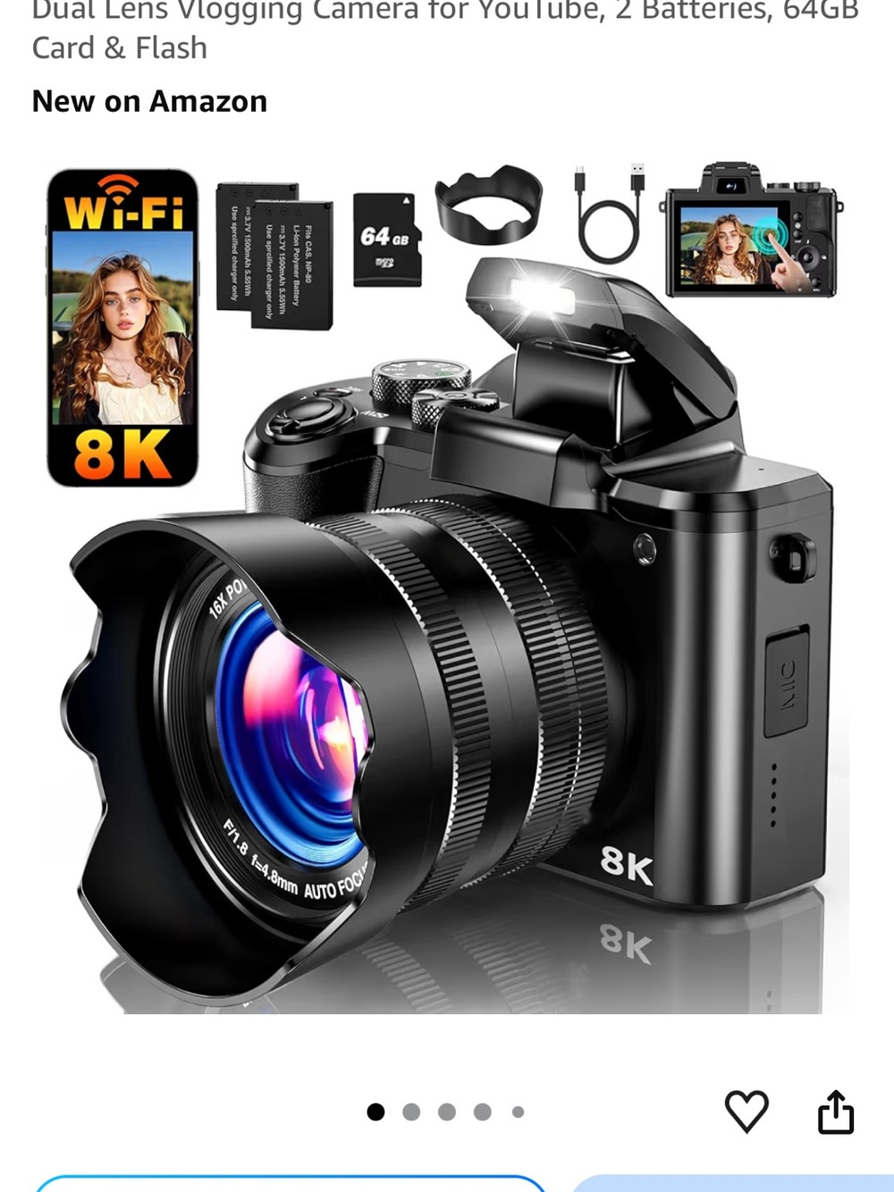Brand new 8K digital WiFi Camera